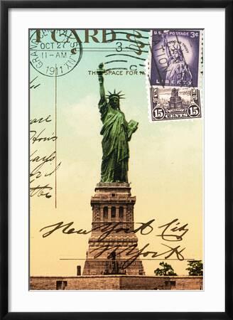 New York Vintage Postcard Poster