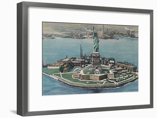 'Statue of Liberty on Bedloe's Island in New York Harbor. New York City', c1940s-Unknown-Framed Giclee Print