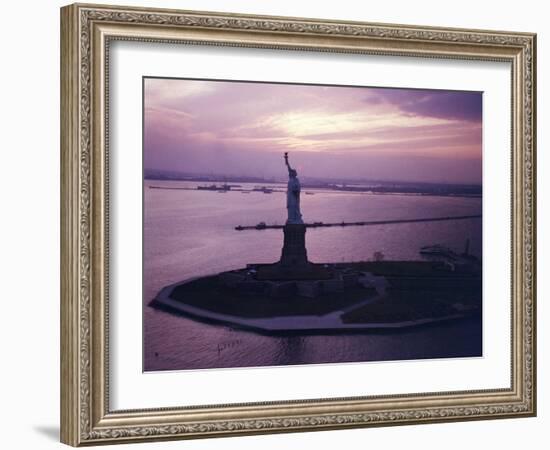 Statue of Liberty on Bedloe's Island in New York Harbor-Dmitri Kessel-Framed Photographic Print