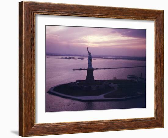 Statue of Liberty on Bedloe's Island in New York Harbor-Dmitri Kessel-Framed Photographic Print