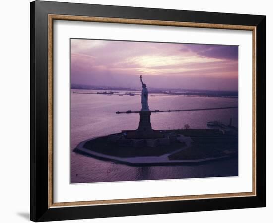 Statue of Liberty on Bedloe's Island in New York Harbor-Dmitri Kessel-Framed Photographic Print