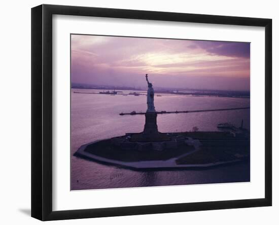 Statue of Liberty on Bedloe's Island in New York Harbor-Dmitri Kessel-Framed Photographic Print