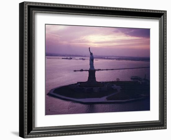 Statue of Liberty on Bedloe's Island in New York Harbor-Dmitri Kessel-Framed Photographic Print