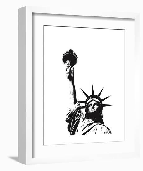 Statue of Liberty (outline)-Erin Clark-Framed Art Print