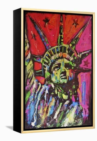 Statue Of Liberty Painting-Rock Demarco-Framed Premier Image Canvas