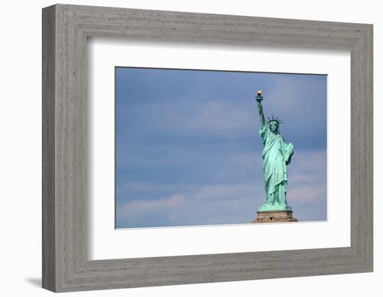 Statue of Liberty Sculpture, on Liberty Island in the Middle of New York Harbor, Manhattan.-Carlos Neto-Framed Photographic Print