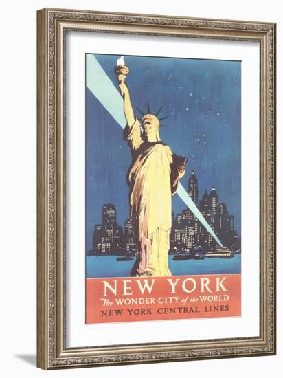 Statue of Liberty Travel Poster-null-Framed Art Print