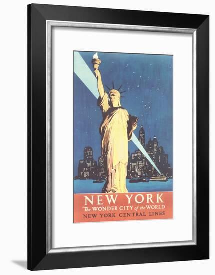 Statue of Liberty Travel Poster-null-Framed Art Print