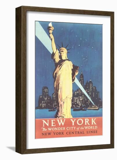 Statue of Liberty Travel Poster-null-Framed Art Print