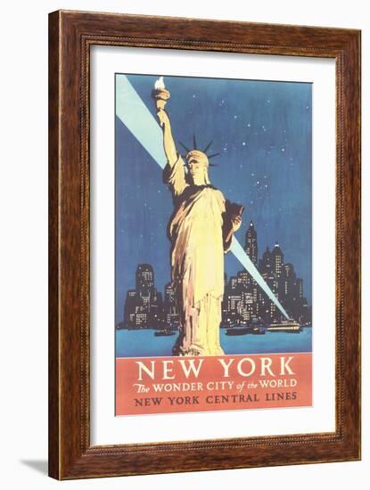 Statue of Liberty Travel Poster-null-Framed Art Print