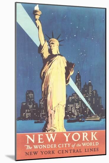 Statue of Liberty Travel Poster-null-Mounted Art Print