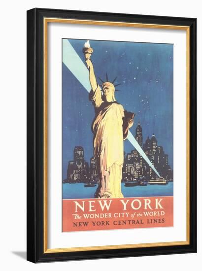 Statue of Liberty Travel Poster-null-Framed Art Print