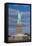 Statue Of Liberty with city in the background, Manhattan, New York City, New York State, USA-null-Framed Premier Image Canvas