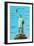 Statue of Liberty with Dimensions, New York City-null-Framed Art Print