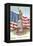 Statue of Liberty with Patriotic Motifs-null-Framed Stretched Canvas