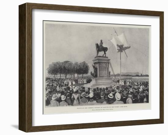 Statue of Lord Roberts Unveiled at Calcutta by the Viceroy, Lord Elgin-null-Framed Giclee Print