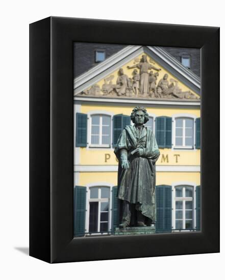 Statue of Ludwig Van Beethoven, Bonn, North Rhineland Westphalia, Germany-Christian Kober-Framed Premier Image Canvas