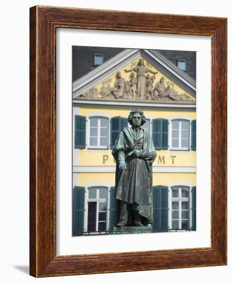 Statue of Ludwig Van Beethoven, Bonn, North Rhineland Westphalia, Germany-Christian Kober-Framed Photographic Print