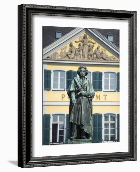 Statue of Ludwig Van Beethoven, Bonn, North Rhineland Westphalia, Germany-Christian Kober-Framed Photographic Print