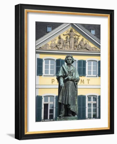 Statue of Ludwig Van Beethoven, Bonn, North Rhineland Westphalia, Germany-Christian Kober-Framed Photographic Print