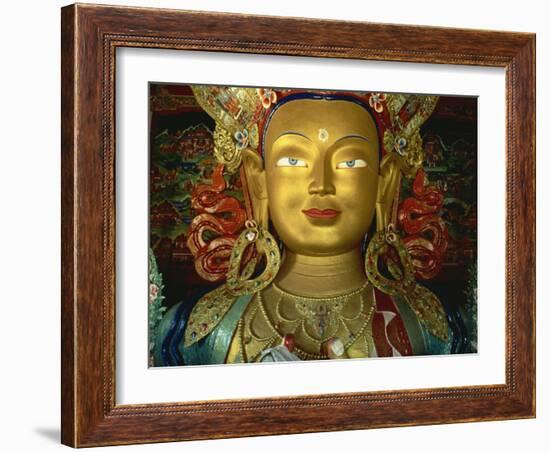 Statue of Maitreya, Tikse Gompa, Ladakh, India-James Gritz-Framed Photographic Print