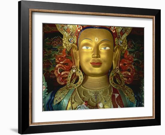 Statue of Maitreya, Tikse Gompa, Ladakh, India-James Gritz-Framed Photographic Print