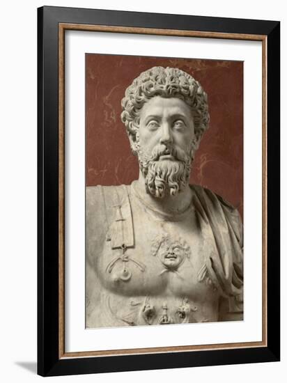 Statue of Marcus Aurelius, Emperor from 161-180 Ad-null-Framed Giclee Print