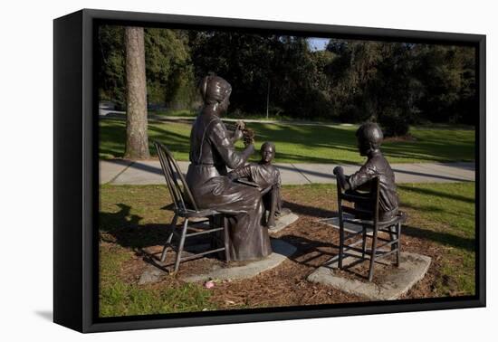 Statue Of Marietta Johnson, Fairhope, Alabama-Carol Highsmith-Framed Stretched Canvas