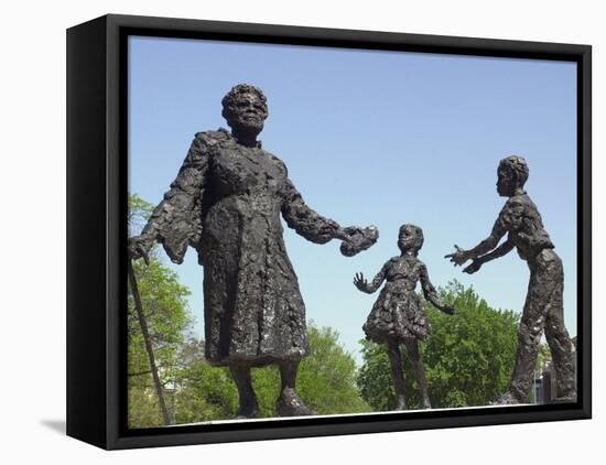 Statue of Mary Mcleod Bethune and African-American Children, Lincoln Park, Washington DC-null-Framed Premier Image Canvas