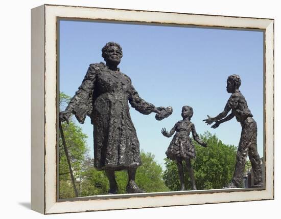 Statue of Mary Mcleod Bethune and African-American Children, Lincoln Park, Washington DC-null-Framed Premier Image Canvas