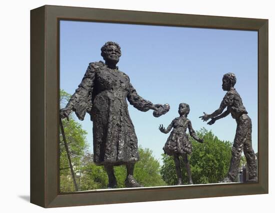 Statue of Mary Mcleod Bethune and African-American Children, Lincoln Park, Washington DC-null-Framed Premier Image Canvas