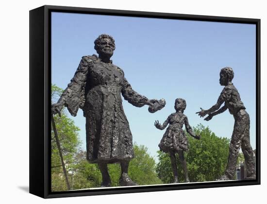 Statue of Mary Mcleod Bethune and African-American Children, Lincoln Park, Washington DC-null-Framed Premier Image Canvas