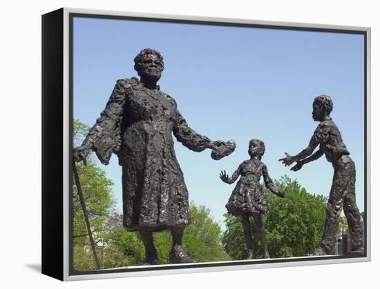 Statue of Mary Mcleod Bethune and African-American Children, Lincoln Park, Washington DC-null-Framed Premier Image Canvas