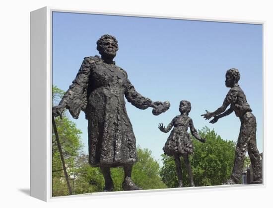 Statue of Mary Mcleod Bethune and African-American Children, Lincoln Park, Washington DC-null-Framed Premier Image Canvas