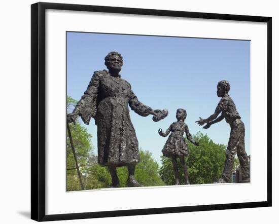 Statue of Mary Mcleod Bethune and African-American Children, Lincoln Park, Washington DC-null-Framed Photographic Print