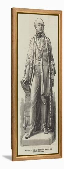 Statue of Mr J Ramsden, Mayor of Barrow-In-Furness-null-Framed Premier Image Canvas