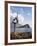 Statue of Naked Dancing Female on a Rock Near the Adriatic, Sveti Nikola Island in the Background-Martin Child-Framed Photographic Print