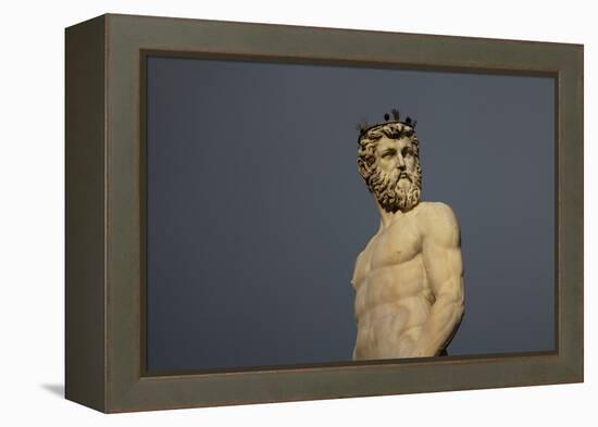 Statue of Neptune, in the Fountain of Neptune, Piazza Della Signoria, Florence-Tim Mitchell-Framed Premier Image Canvas