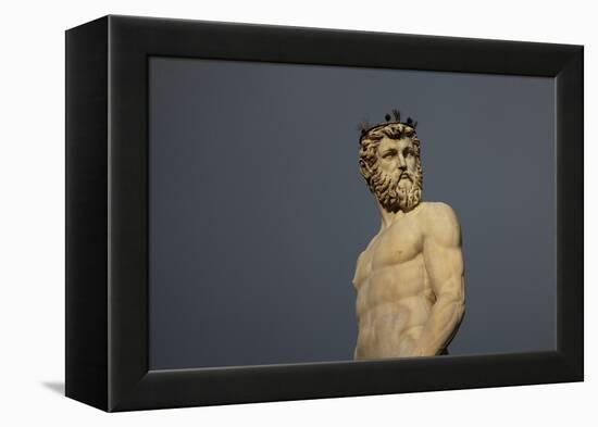 Statue of Neptune, in the Fountain of Neptune, Piazza Della Signoria, Florence-Tim Mitchell-Framed Premier Image Canvas