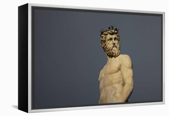 Statue of Neptune, in the Fountain of Neptune, Piazza Della Signoria, Florence-Tim Mitchell-Framed Premier Image Canvas