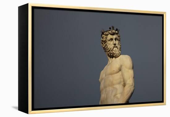 Statue of Neptune, in the Fountain of Neptune, Piazza Della Signoria, Florence-Tim Mitchell-Framed Premier Image Canvas