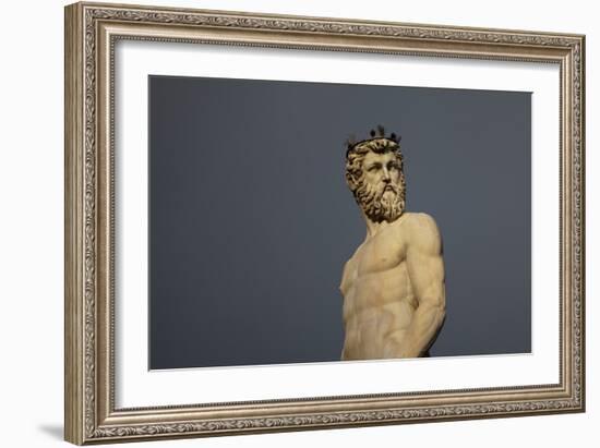 Statue of Neptune, in the Fountain of Neptune, Piazza Della Signoria, Florence-Tim Mitchell-Framed Photographic Print