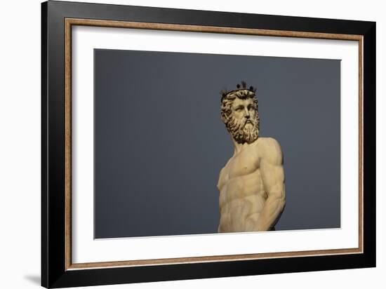 Statue of Neptune, in the Fountain of Neptune, Piazza Della Signoria, Florence-Tim Mitchell-Framed Photographic Print