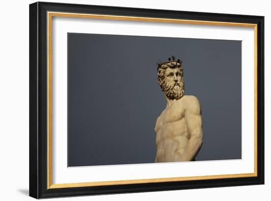 Statue of Neptune, in the Fountain of Neptune, Piazza Della Signoria, Florence-Tim Mitchell-Framed Photographic Print