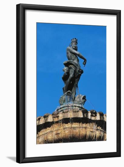 Statue of Neptune on Top of Fountain of Neptune-null-Framed Giclee Print