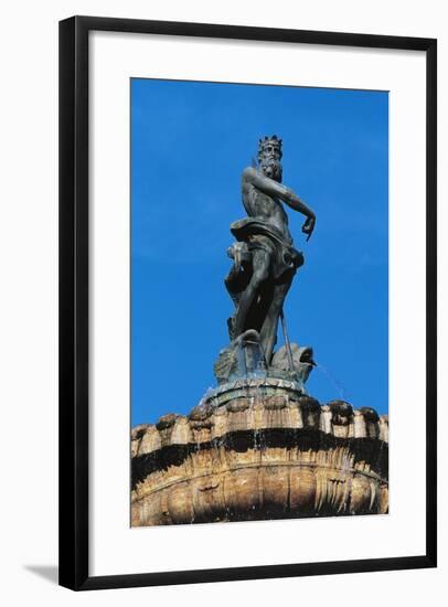 Statue of Neptune on Top of Fountain of Neptune-null-Framed Giclee Print