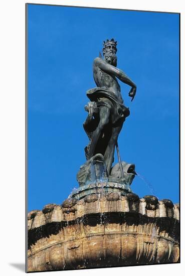 Statue of Neptune on Top of Fountain of Neptune-null-Mounted Giclee Print