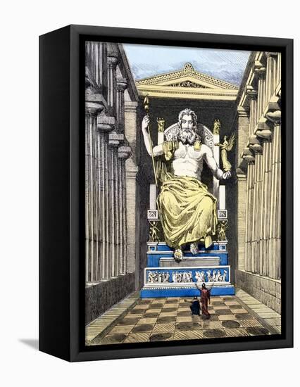 Statue of Olympian Zeus by Pheidias, from a Series of the "Seven Wonders of the Ancient World"-Ferdinand Knab-Framed Premier Image Canvas