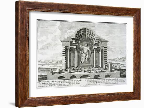 Statue of Olympian Zeus, Made by Phidias in Gold and Ivory-Johann Bernhard Fischer Von Erlach-Framed Giclee Print