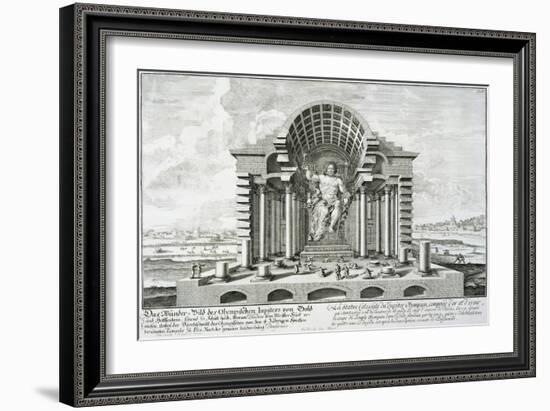 Statue of Olympian Zeus, Made by Phidias in Gold and Ivory-Johann Bernhard Fischer Von Erlach-Framed Giclee Print